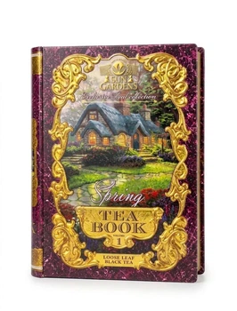 Подарунковий чорний чай Sun Gardens Tea Book SPRING (Том 1) — вишуканий смак і преміальне оформлення