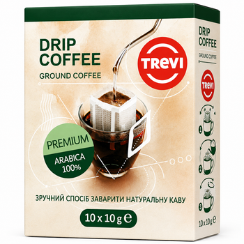 Дріп-кава Trevi Premium Arabica 100% — 10 × 10 г