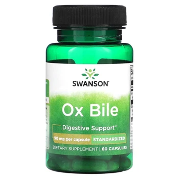 Бычья желчь, Ox Bile, Swanson, 60 капсул