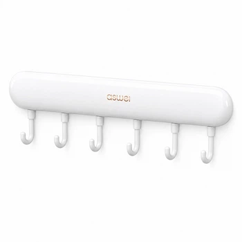 Универсальная настенная вешалка клеящаяся с крючками Towel hook LY-839
