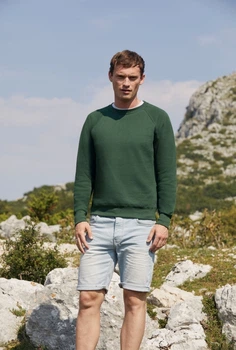 Світшот Fruit of the Loom Raglan Sweat Темно-зелений 2XL