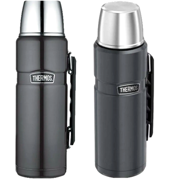 Термос 1.2 літра з ручкою для напоїв неіржавка сталь для дому сірий Thermos SE1094