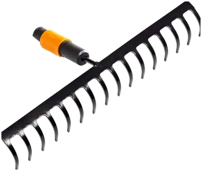 Грабли штыревые 16 зубьев для грунта Fiskars черный с оранжевой вставкой SE1591