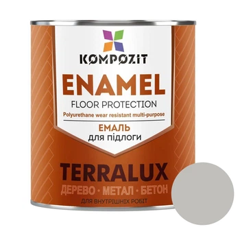Емаль для підлоги TERRALUX, Kompozit, Глянцева, Сірий, 2,8 кг