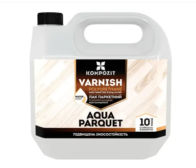 Лак паркетний акриловий глянцевий Kompozit AQUA PARQUET 1 л