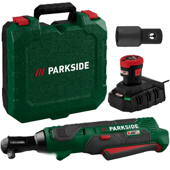 Аккумуляторная трещотка 54 Нм 3/8 для работы в ограниченном пространстве Parkside SE0914