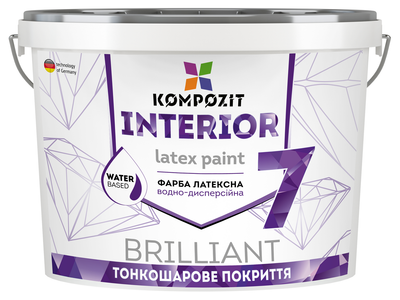 Латексна фарба для стін та стелі INTERIOR 7 Kompozit Матова 1,4 кг