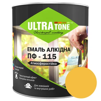 Емаль алкідна глянсова ULTRAtone ПФ-115 0,9 кг Жовта