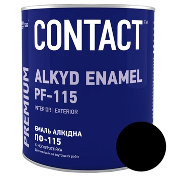 Емаль алкідна Contact ПФ-115 2.8 кг чорна