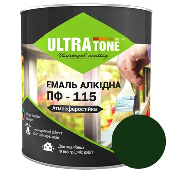 Емаль алкідна глянсова ULTRAtone ПФ-115 2,8 кг Темно-зелена