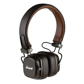 Bluetooth стереогарнитура Marshall Major IV Original series 1:1 (чип Jerry) Коричневая