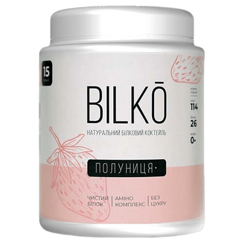 Протеиновый коктейль Bilko Клубника 0,45 кг