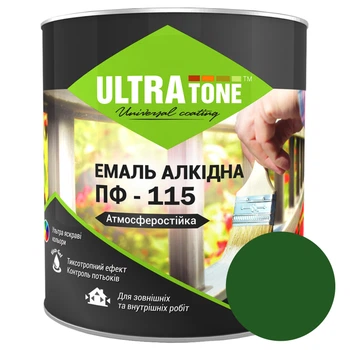 Емаль алкідна глянсова ULTRAtone ПФ-115 2,8 кг Зелена