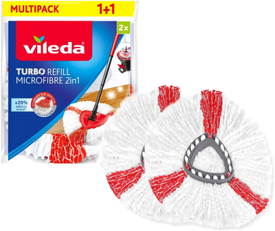 Запасные насадки круглые микрофибра для швабры 2 шт. для пола Vileda SE0264