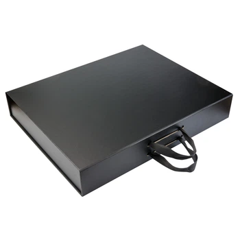 Подарочная коробка Gift Box Unlimited S3 Black 48 х 38 х 7,5 см на магнитах с ручками, Черная