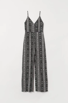 Комбінезон H&M Divided білий-чорний в візерунки DQIGM756 34