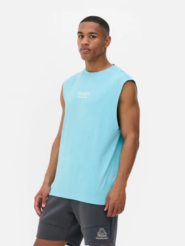Футболка Primark блакитний з принтом IKOIQ630 2XL
