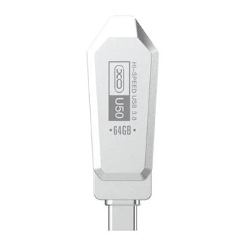 USB Flash XO U50, 64 Гб., Серебряный - 318413