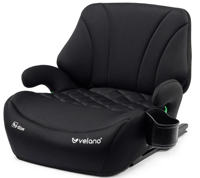 Бустер VELANO Gravo i-Size 125–150 см, ISOFIX + підстаканник, black