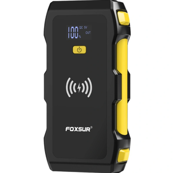 Пусковое устройство Foxsur Car Jump starter FJS-800 1200 A 12В с беспроводной зарядкой 10Вт