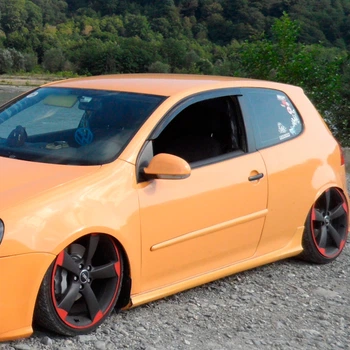 Дефлекторы окон VL-Tuning на Volkswagen Golf V 2003-2008 3d (накладные)