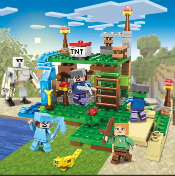 Конструктор Minecraft Водопад Оцелот 231 деталей Майнкрафт MineWorld My World BM007