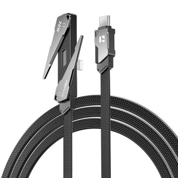 Кабель с подставкой Remax Enjoy Phone Stand Type-C to Lightning 30W 1.2m Black (CB53-Lightning-BK)