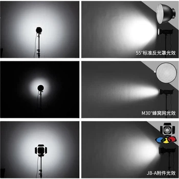 Фотоотражатель JINBEI, стандартный отражатель 55°, студийный свет для заполняющей вспышки, стандартный горячий башмак.