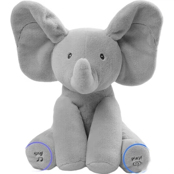 Мягкая игрушка-слон Gund Phoebe, поющая, Peekaboo