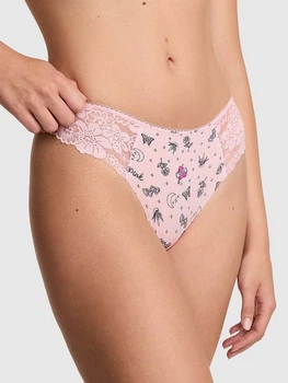 Трусики танга женские Victoria's Secret 158326685 S Розовые (1159863234)