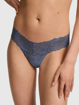 Трусики танга жіночі Victoria's Secret 484928023 2XL Сині (1159863240)