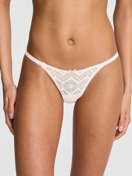 Трусики стринги женские Victoria's Secret 6473398 L Молочные (1159863244)