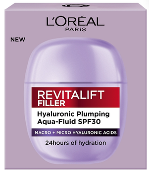 Krem-fluid do twarzy L'Oreal Paris Revitalift Filler Hyaluron SPF30 nawilżający 40 ml (3600524244743)