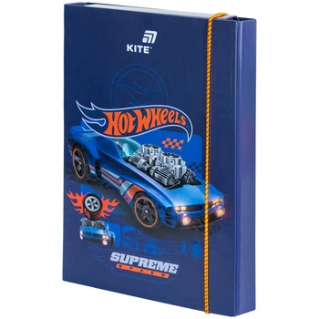 Папка для тетрадей KITE, B5, Hot Wheels, на резинках, (HW26-210)