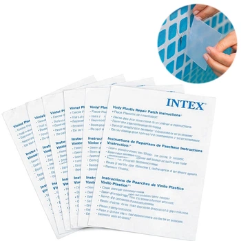 Ремкомплект для басейну Intex, прозорі латки, 7х7 см, 6 шт. (59631-INT)