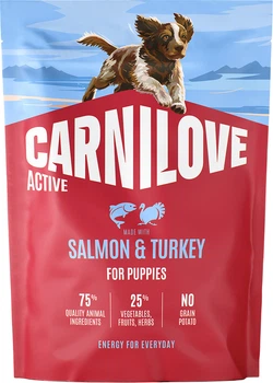 Сухой корм для щенков Carnilove Active Salmon & Turkey Puppy лосось и индейка 1.5 кг (8595602581344)