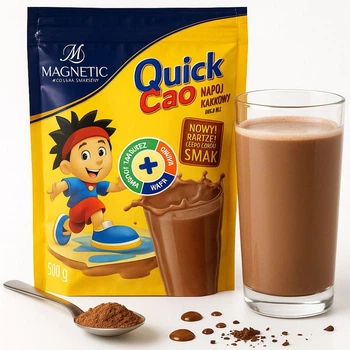 Какао напій розчинний Magnetic Quik Cao Kakaowy Магнетік квік Као смак Какао зіп Пакет 500г