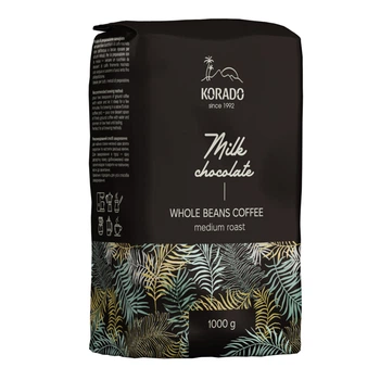 Кава в зернах Korado Milk Chocolate Whole Beans Coffee Medium roast Корадо Баріста цільнозернова Молочний шоколад 1кг