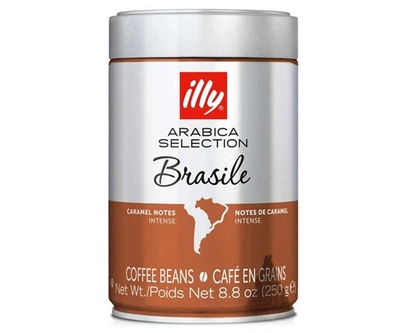 Кава зернова Illy Arabica Selection Brasile Caramel notes Bold Coffebeans Іллі Арабіка Бразилія ноти Карамелі метал Банка 250г