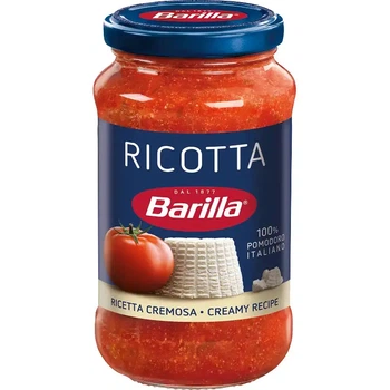 Соус Рікотта Barilla Ricotta Cremosa Ricetta Барілла томатний з сиром склобаночка Червоний 400г