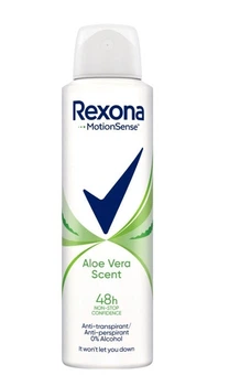 Жіночий аерозольний Антиперспірант Спрей Rexona Aloe Vera Scent 48h Dry Protection Рексона аромат Алое Вера 150мл