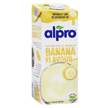 Напій Бананово-Соєвий Рослинний без Лактози Alpro Banana Professionals Альпро для Бариста і Кавових напоїв з Кальцієм Тетрапак 1л
