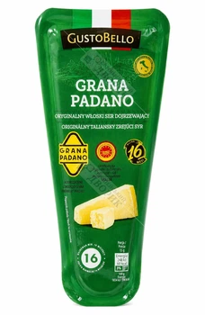 Твердый сыр Грана Падано Gusto Bello 16 месяцев созревания Grana Padano Reserva 200 г