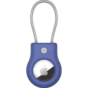 Чехол для поисковой метки Apple AirTag Keychain with Wire Cable Blue [167431]