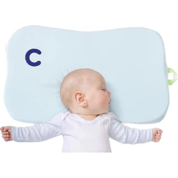 Детская подушка CORY Baby Pillow Cloud Piece Pillow для новорожденных (от 0 до 6 месяцев до 3 лет), влагопоглощающая, дышащая, моющаяся, с поддержкой позвоночника.