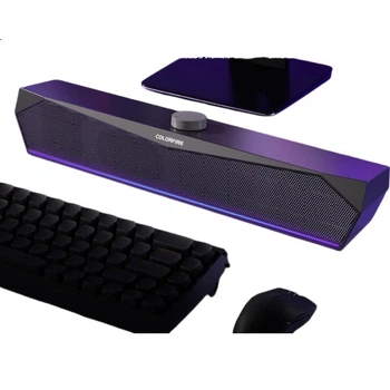 Комп'ютерні колонки COLORFIRE Colorful, настільні ігрові RGB-колонки, дротовий сабвуфер з роз'ємом 3,5 мм, різдвяний подарунок CF100 білого кольору