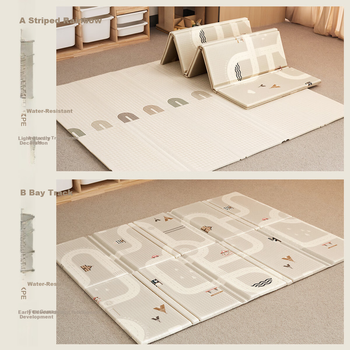 Коврик для ползания Beiyi Baby утолщенный XPE складной 150×180×2см радужный