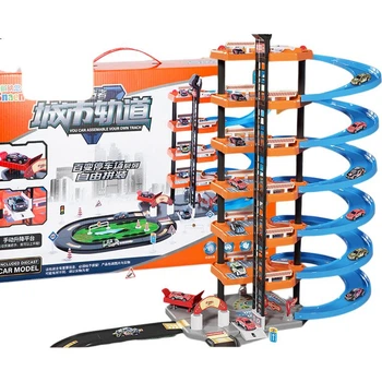 Машинка Miaobeile Track Car игрушечная городская парковка, сплав