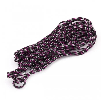 Шнур Paracord для плетіння 2мм 5м смугастий чорно-рожевий (79724384)