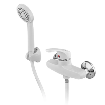 Смеситель для душа Plamix Fidel-003 SET White (со шлангом, лейкой и кронштейном) (PM0730)
